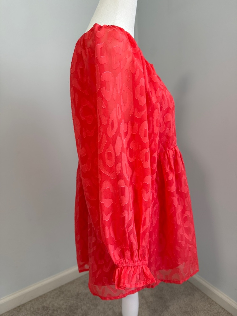 JODIFL Women’s Coral Square-Neck Peplum Blouse SZS - Picture 15 of 15